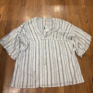 ROXY “Mellow Days” Striped Kaftan / Beach Cover-Up – Size M/L (NWT)